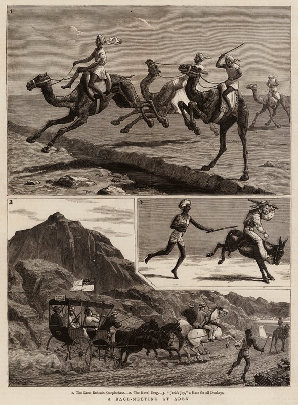 Una reunión de carreras en Adén de John Charles Dollman