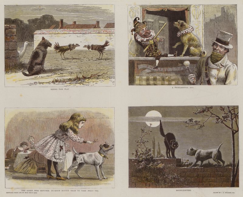 Ilustraciones del Catálogo del Instituto Real de Pintores en Acuarela de John Charles Dollman