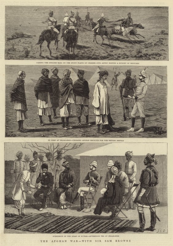 La guerra afgana, con Sir Samuel Browne de John Charles Dollman