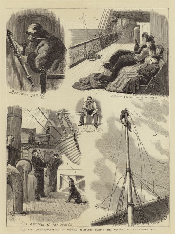 El nuevo gobernador general de Canadá, incidentes durante el viaje del Sarmatian de John Charles Dollman