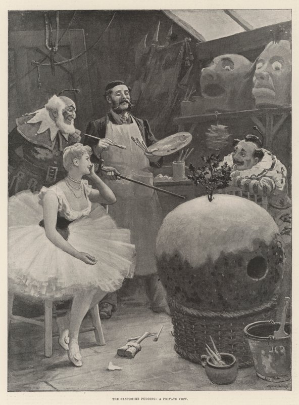 El pudín de pantomima, una vista privada de John Charles Dollman