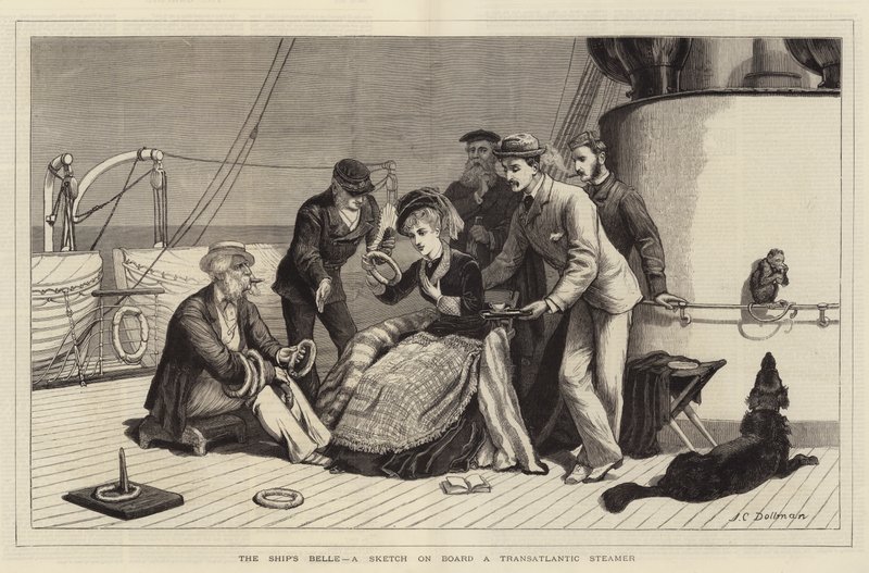 La Belleza del Barco, un Boceto a Bordo de un Vapor Transatlántico de John Charles Dollman