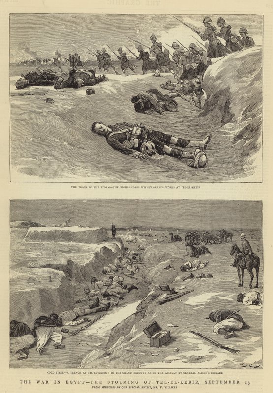 La guerra en Egipto, el asalto de Tel-el-Kebir, 13 de septiembre de John Charles Dollman