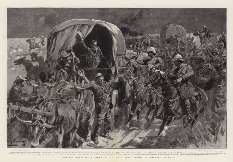 Una sorpresa completa, un ataque nocturno a un convoy bóer por infantería montada de John Charlton
