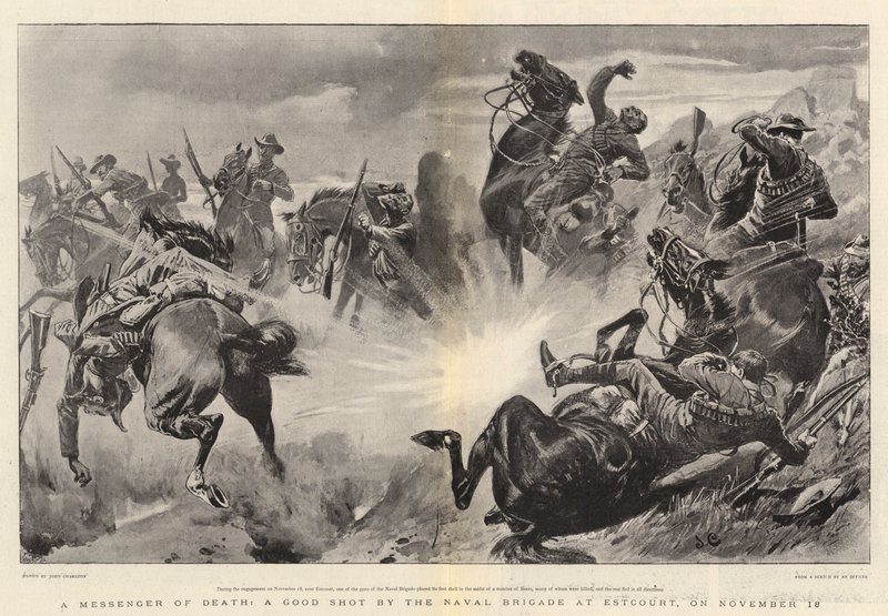 Un mensajero de la muerte, un buen disparo por la Brigada Naval en Estcourt, el 18 de noviembre de John Charlton