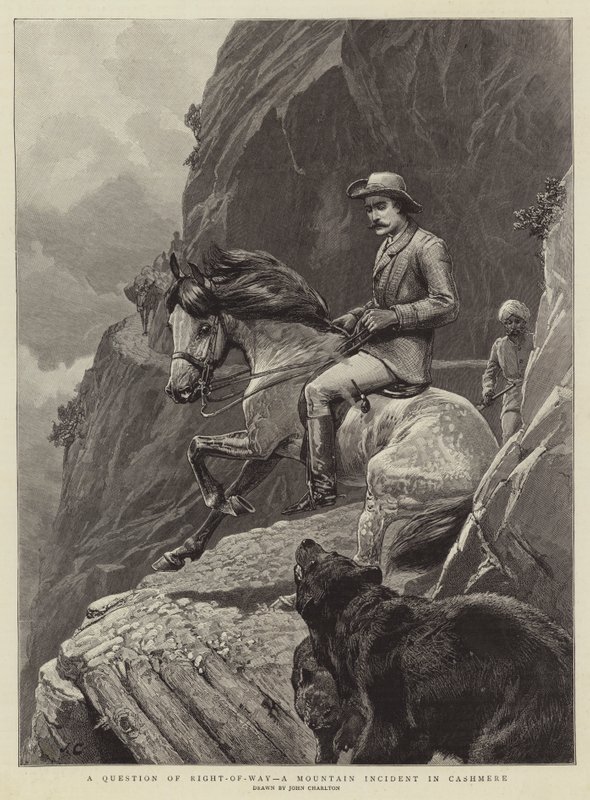 Una cuestión de derecho de paso, un incidente en la montaña en Cachemira de John Charlton