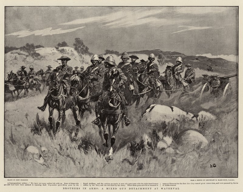 Hermanos en armas, un destacamento mixto de artillería en Waterval de John Charlton