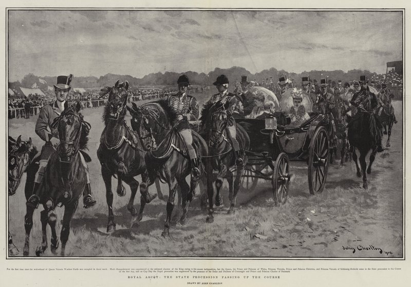 Royal Ascot, la Procesión Estatal pasando por el Curso de John Charlton