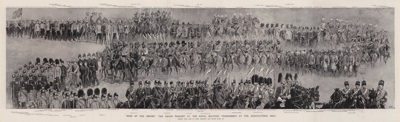 Hijos del Imperio, el Gran Desfile en el Torneo Militar Real en el Salón Agrícola de John Charlton