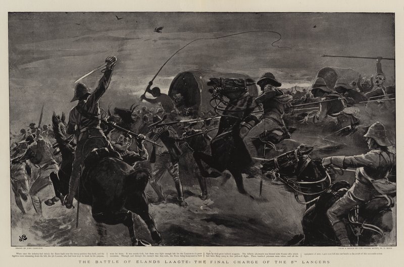 La batalla de Elands Laagte, la carga final de los 5º lanceros de John Charlton