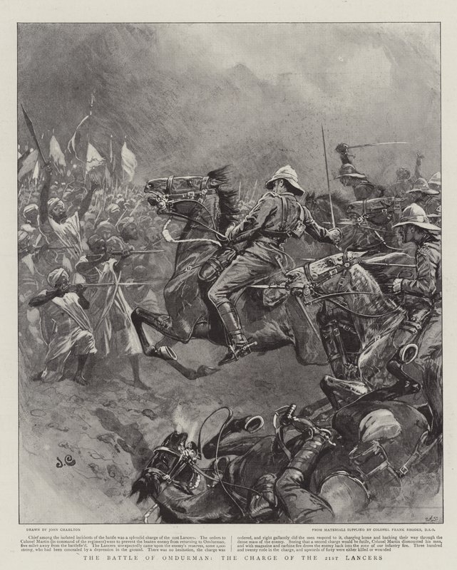 La Batalla de Omdurman, la Carga de los Lanceros del 21 de John Charlton
