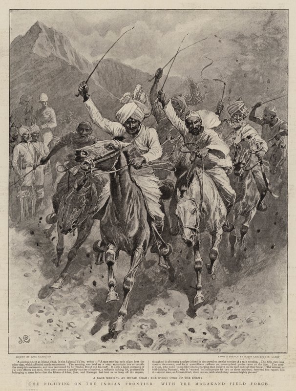 La lucha en la frontera india, con la Fuerza de Campo de Malakand de John Charlton