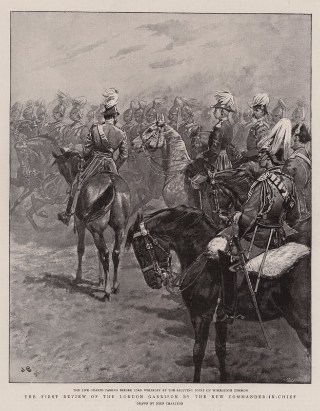 La Primera Revisión de la Guarnición de Londres por el Nuevo Comandante en Jefe de John Charlton