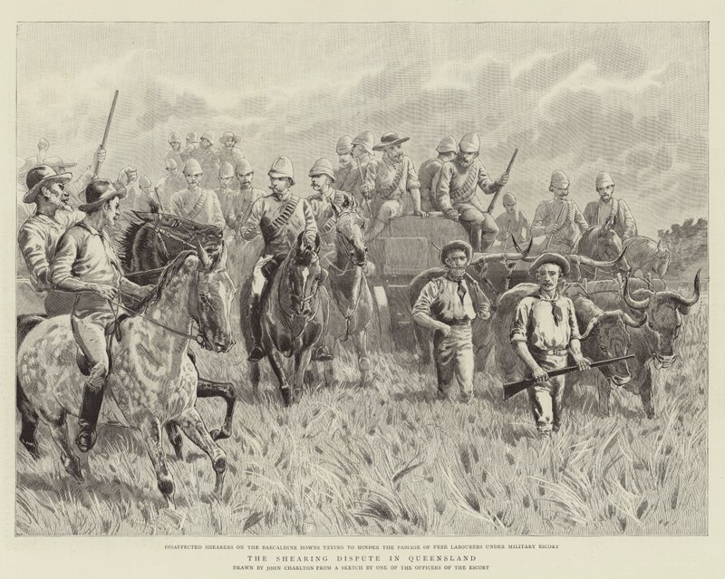 La disputa de la esquila en Queensland de John Charlton