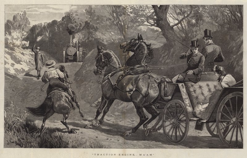 Tractor de vapor, señora de John Charlton