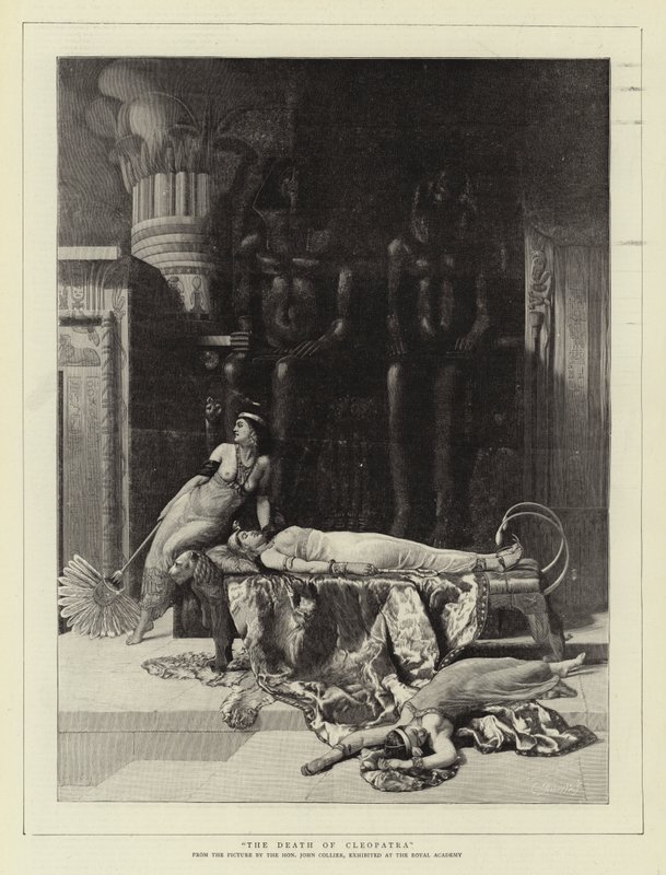 La muerte de Cleopatra de John Collier