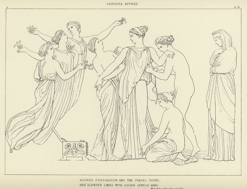 Pandora vestida de John Flaxman