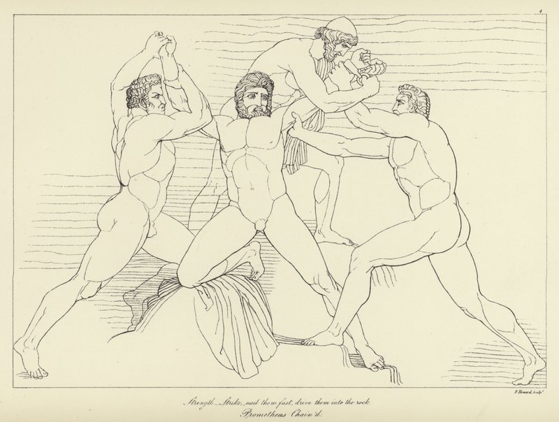 Prometeo encadenado de John Flaxman