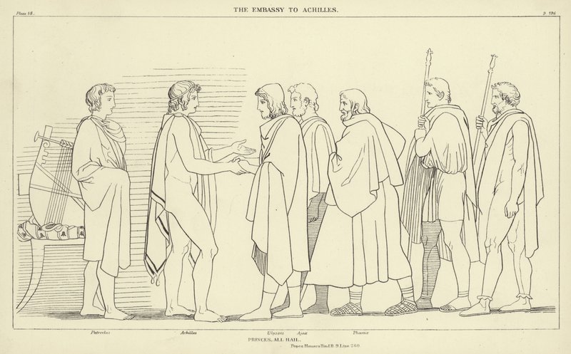 La embajada a Aquiles de John Flaxman