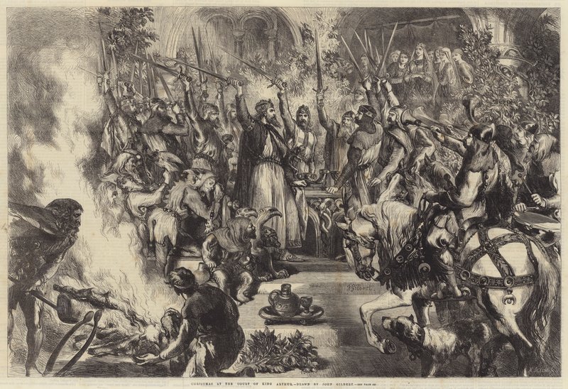 Navidad en la corte del Rey Arturo de John Gilbert