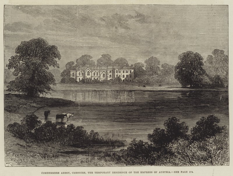 Abadía de Combermere, Cheshire, la residencia temporal de la emperatriz de Austria de John Gilbert