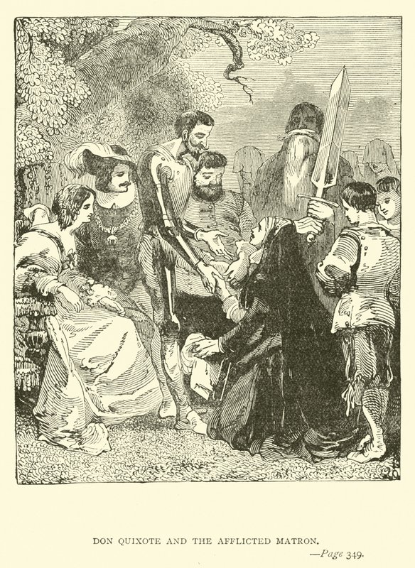 Don Quijote y la Matrona Afligida de John Gilbert