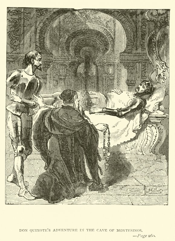 La aventura de Don Quijote en la Cueva de Montesinos de John Gilbert