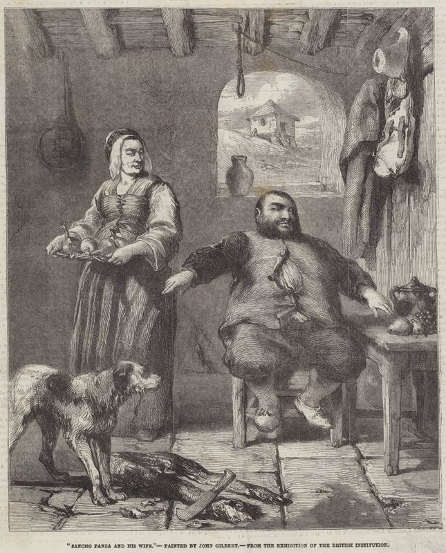 Sancho Panza y su esposa de John Gilbert