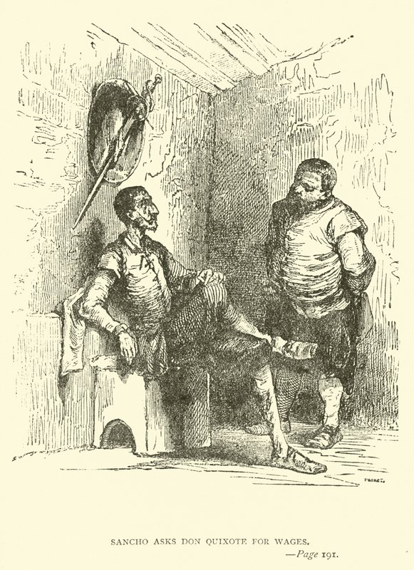 Sancho pide a Don Quijote su salario de John Gilbert