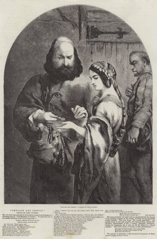 Shylock y Jessica de John Gilbert
