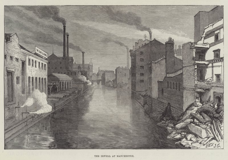 El Irwell en Manchester de John Gilbert