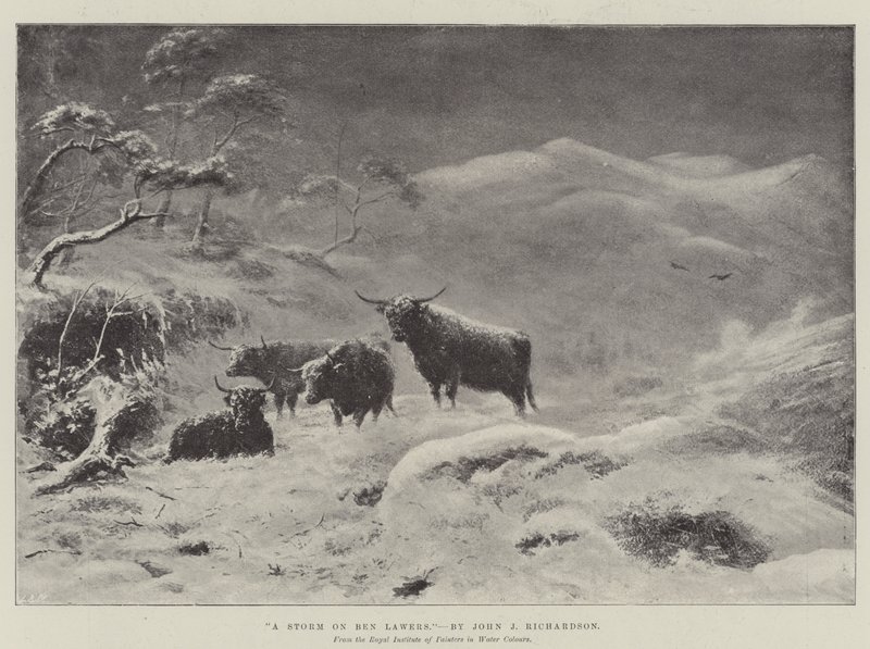 Una tormenta en Ben Lawers de John Isaac Richardson