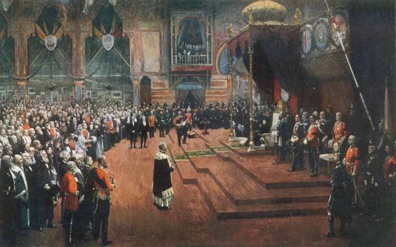 Visita de estado de la reina Victoria a la Exposición Internacional de Glasgow, 22 de agosto de 1888 de John Lavery
