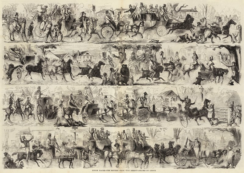 Carreras de Epsom, el regreso del Derby de John Leech