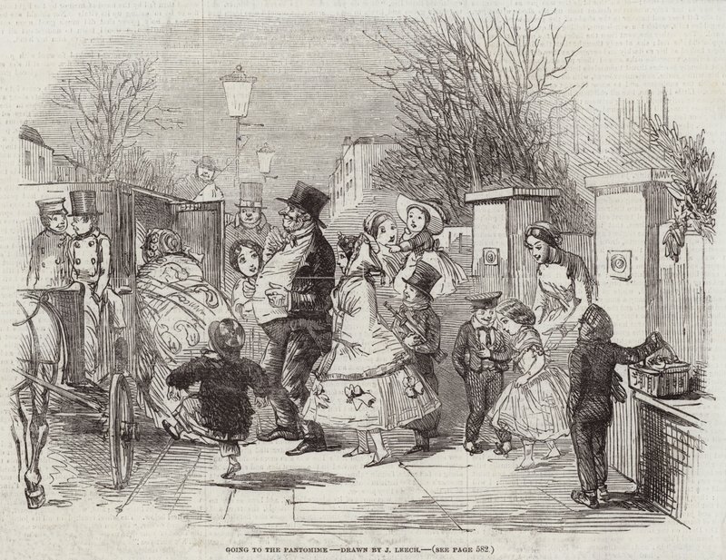 Yendo al Pantomima de John Leech