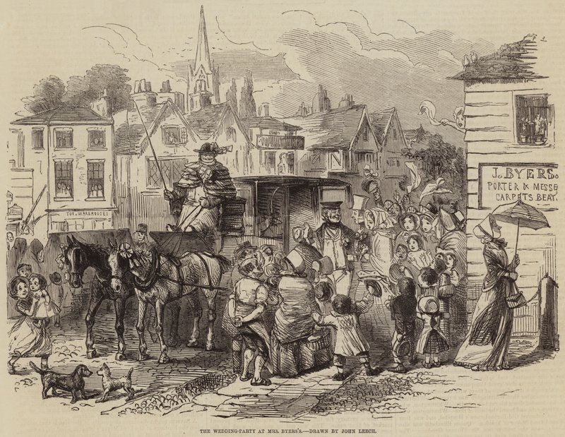 La fiesta de bodas en casa de la Sra. Byers de John Leech