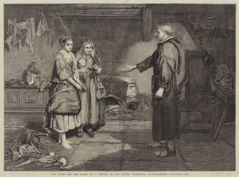 La Biblia y el Monje de John Pettie