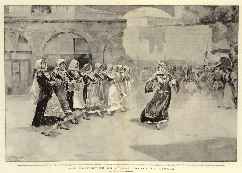 La Danza de Pascua o Danza Pírrica en Megara de John Reinhard Weguelin