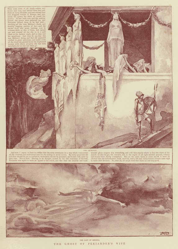 El fantasma de la esposa de Periandro de John Reinhard Weguelin