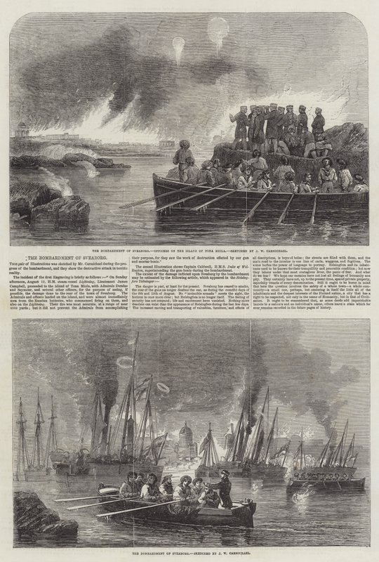 El bombardeo de Sveaborg de John Wilson Carmichael