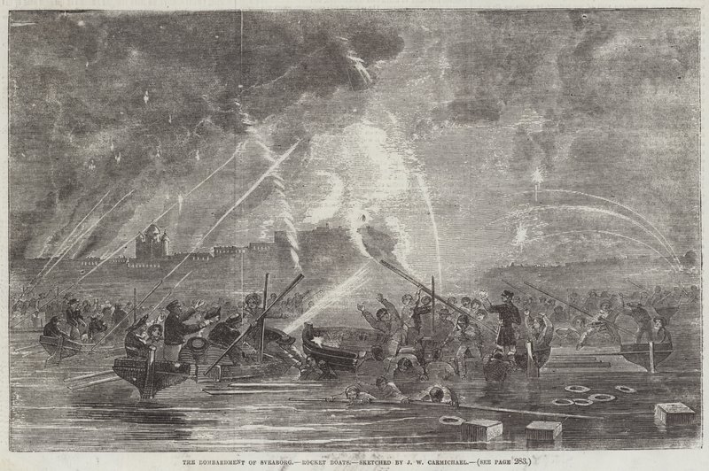 El Bombardeo de Sveaborg, Botes Cohete de John Wilson Carmichael