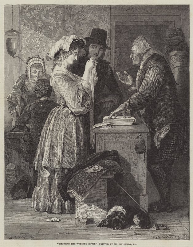 Eligiendo el Vestido de Novia de John Wykeham Archer