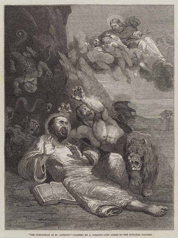 La tentación de San Antonio de John Wykeham Archer