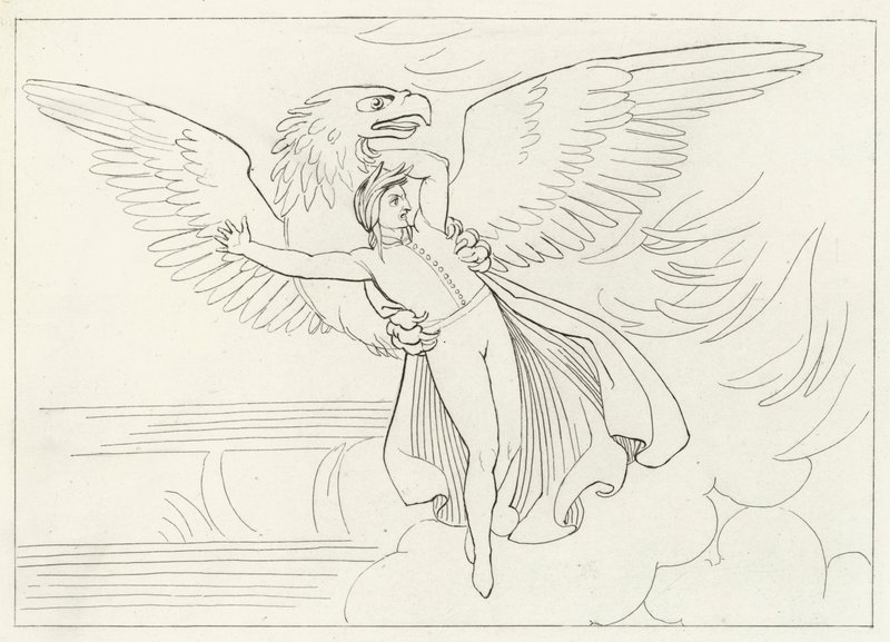 El Sueño de Dante, Purgatorio, Canto 9 (grabado) de John (after) Flaxman