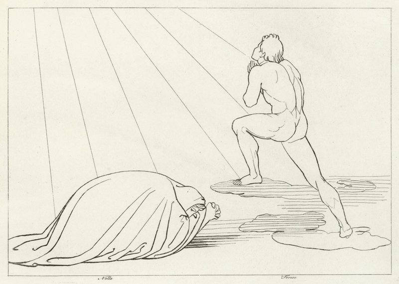 La elevación de Forese, Purgatorio, Canto 23 de John (after) Flaxman