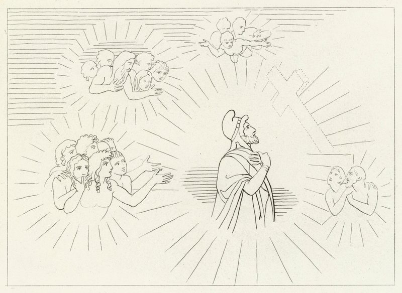 Esplendores celestiales, Paraíso, Canto 20 de John (after) Flaxman