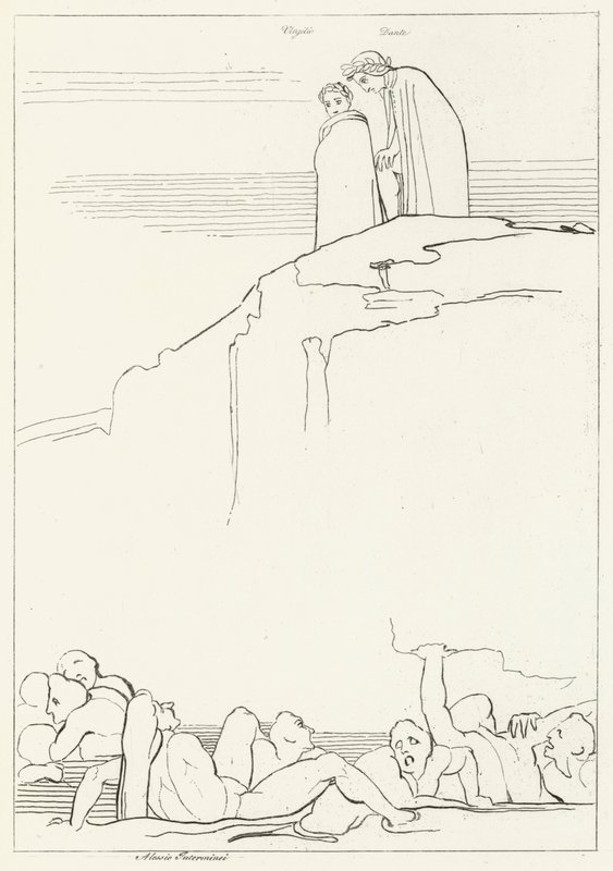 Malebolge, Infierno, Canto 18 (grabado) de John (after) Flaxman