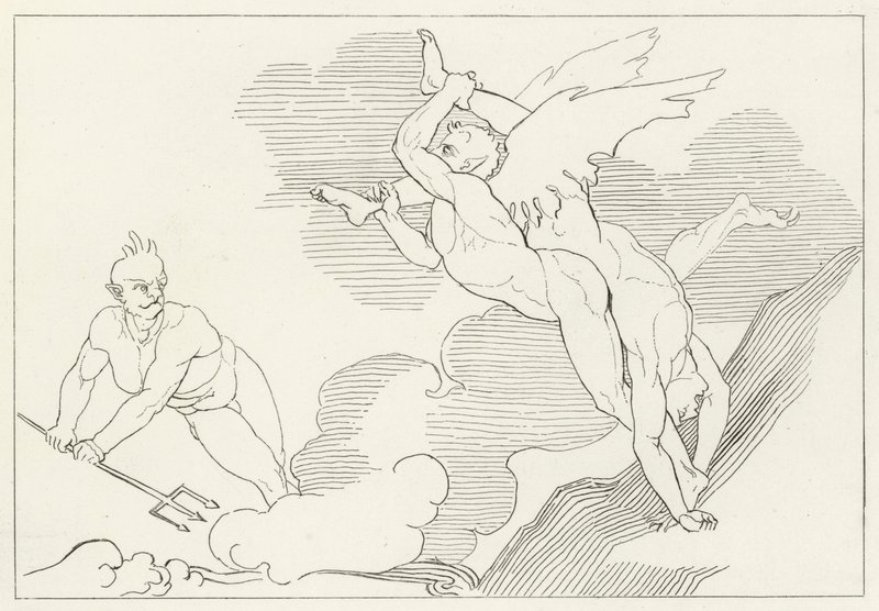 Cima de Malebolge, Infierno, Canto 21 de John (after) Flaxman