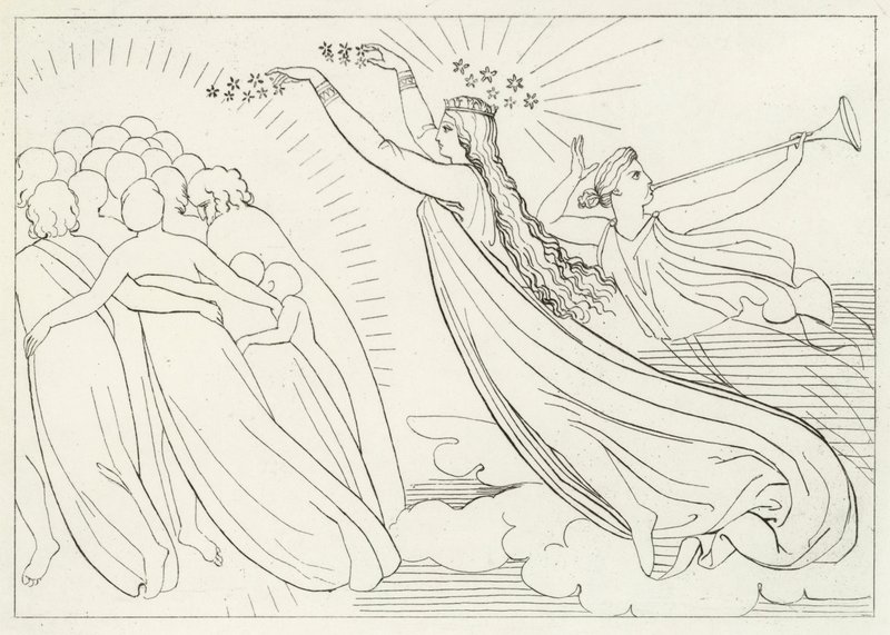 El bien activo, Paraíso, Canto 6 (grabado) de John (after) Flaxman