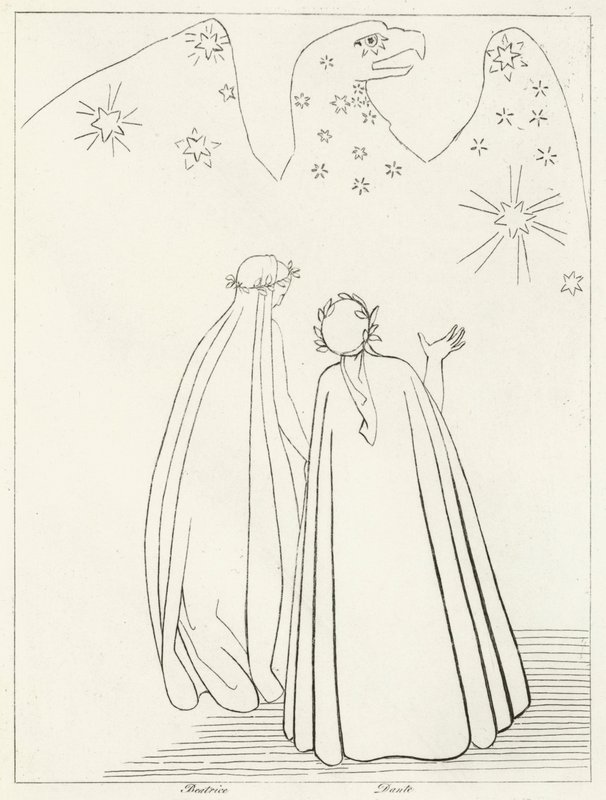El águila celestial, Paraíso, Canto 19 de John (after) Flaxman